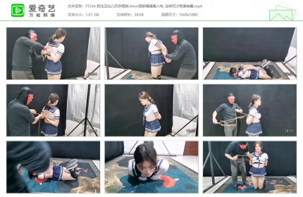 HD飞天原创234_抓住玉仙儿玩命捆绑 4mm细麻绳绳绳入肉