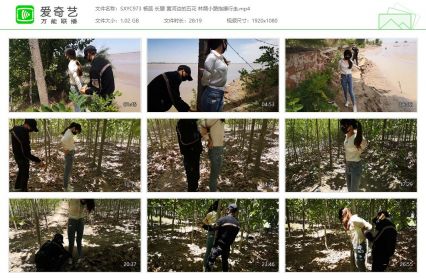 随心原创_杨蕊 长腿 黄河边的五花 林荫小路拖撩行走