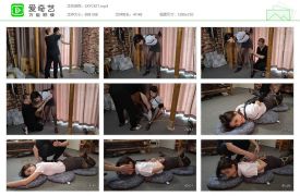 随心原创817_气质车模江奈OL制服黑丝皮革金属后手吊驷马